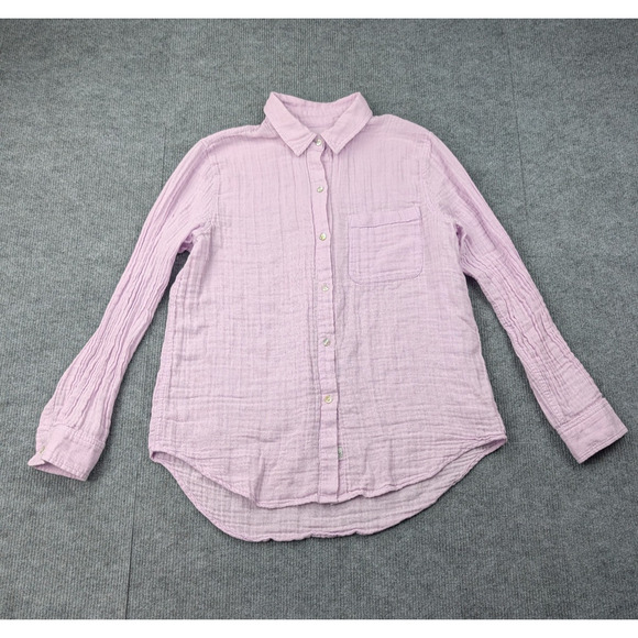 Rails Tops - Rails Ellis Button Up Shirt Womens Small Purple Gauze Lightweight Coastal Preppy